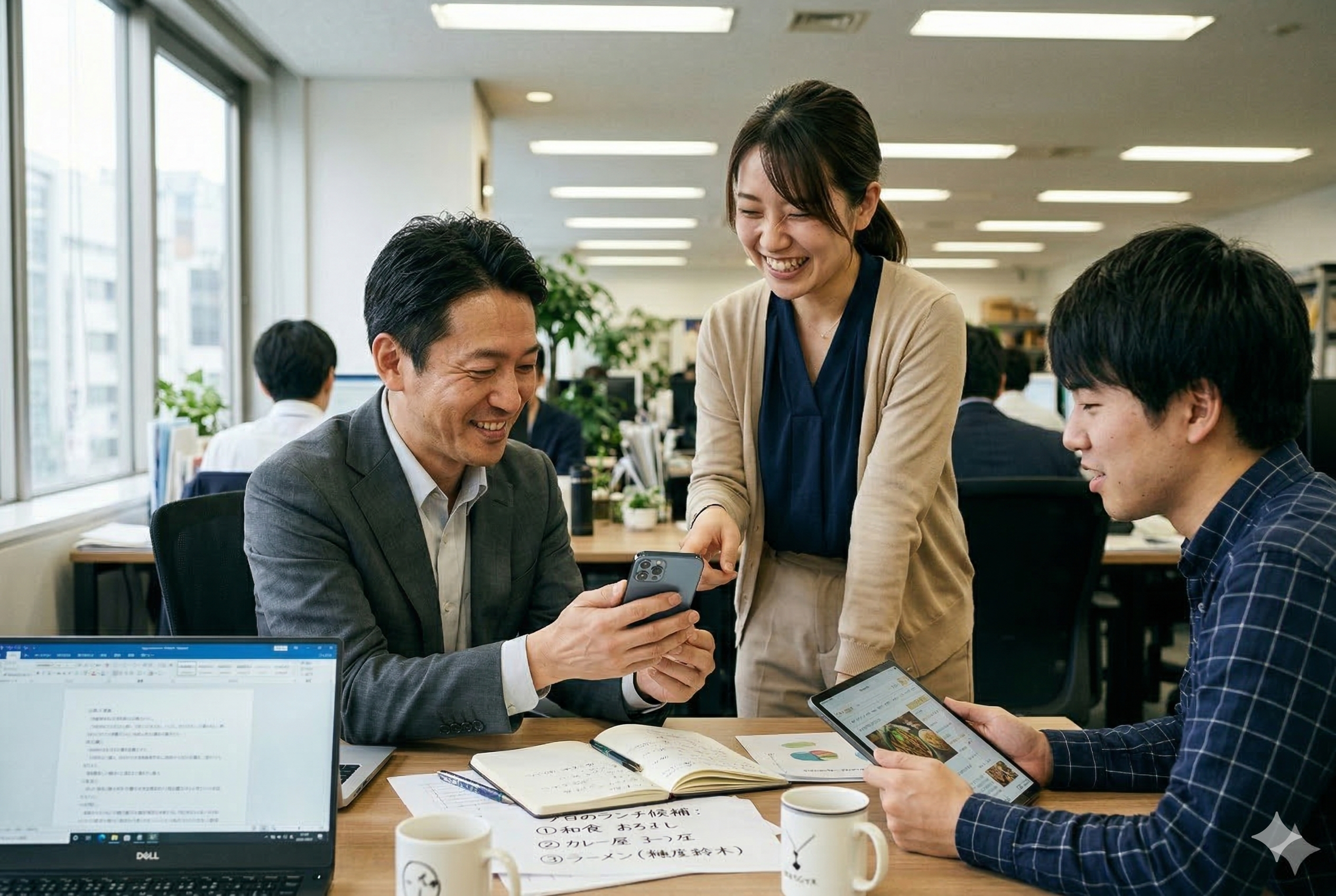 飲食店を探して来店先を比較する場面のイメージ