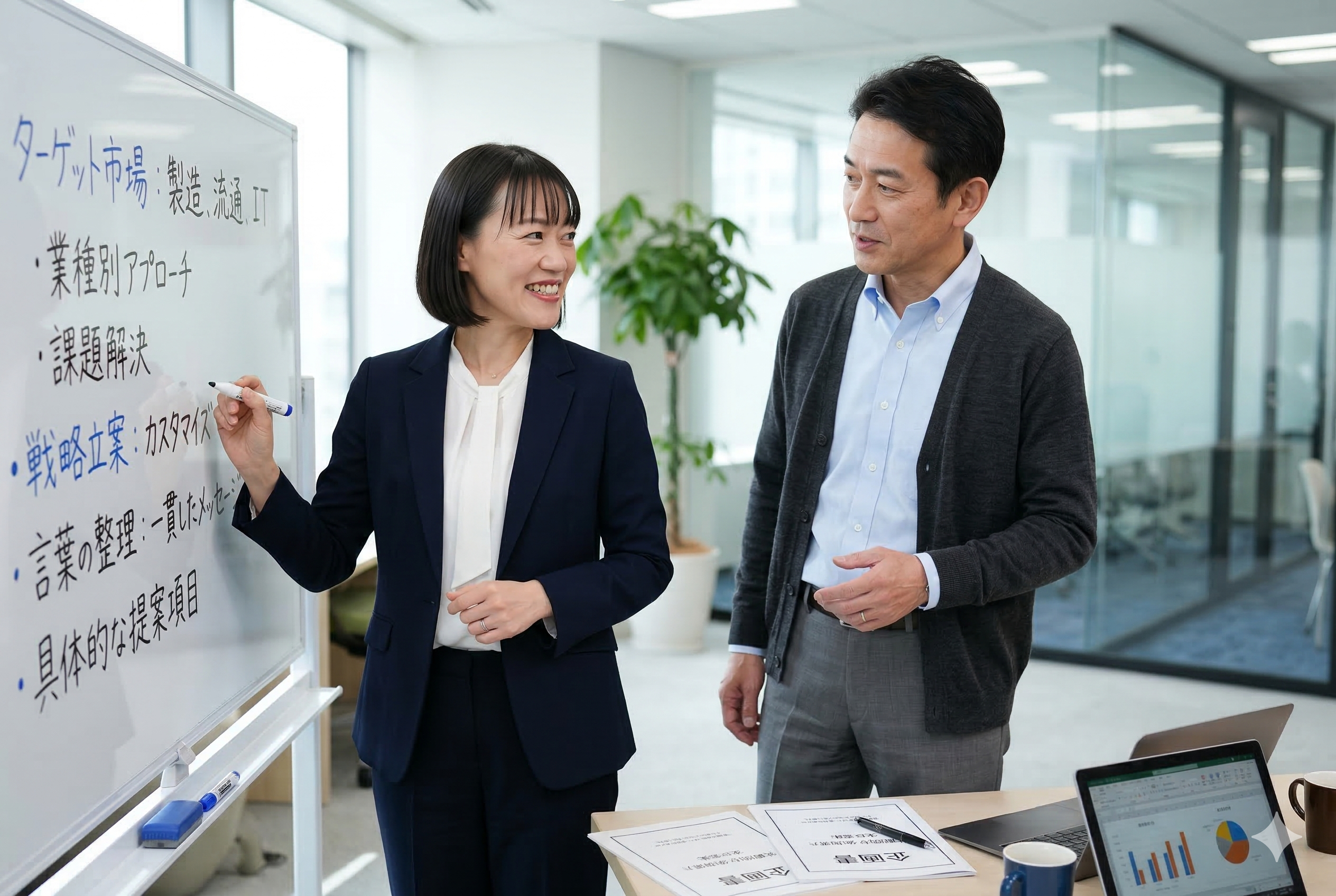 業種ごとの勝ちパターンを設計する支援イメージ